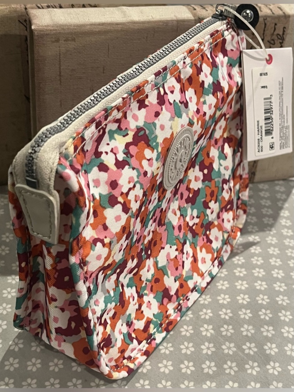 Pink and Orange Floral Kipling Small Bag NWT - Picture 4 of 4